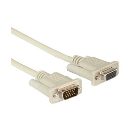 ROLINE HD15 ST/BU Cable de Conexión para Monitor VGA Macho/Hembra de 6m Gris