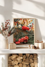 Wallity Pintura Decorativa Enmarcada, 33 x 48 cm, Papel Fotográfico 300 gsm, Marco Madera Maciza