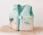 Kiokids Chaleco de Flotación para Bebés y Niños Ocean Dreams Menta 12-24 Meses 11-15 kg con Corcho Extraíble y Cierre de Seguridad