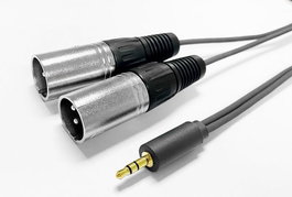 Vivolink Cable de 3,5mm a 2 x XLR Macho 15m Audio Cobre Puro 99,9% Blindaje Aluminio Conectores Chapados en Oro