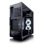 Fractal Design FD-CA-FOCUS-BK-W Caja PC Midi Tower Negra con Ventana Lateral y Ventiladores Frontales Iluminados en Blanco
