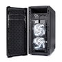 Fractal Design FD-CA-FOCUS-BK-W Caja PC Midi Tower Negra con Ventana Lateral y Ventiladores Frontales Iluminados en Blanco