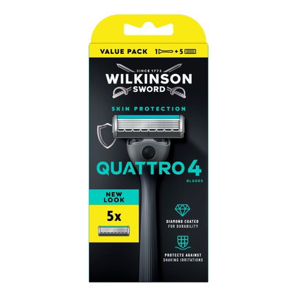 Wilkinson Sword Quattro 4 con 5 recambios