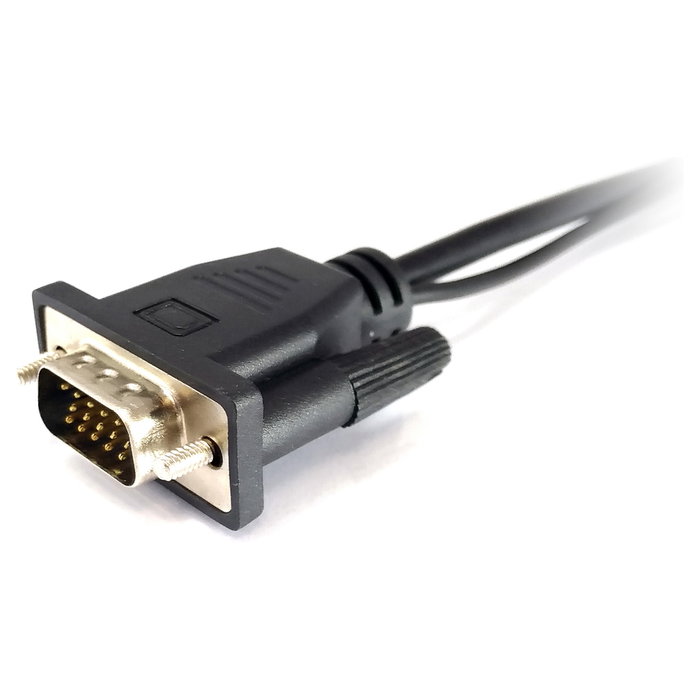 Equip Adaptador VGA Macho a HDMI Hembra con Audio Jack 3.5 mm, Negro, 0,2 m Equip Adaptador VGA Macho a HDMI Hembra con Audio Jack 3.5 mm, Negro, 0,2 m