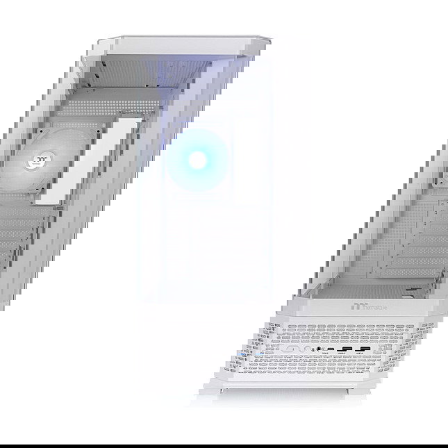 Thermaltake View 370 TG ARGB Snow/White, Torre Media PC Gaming, Blanco, Vidrio Templado, Soporta ATX/EATX, 4 Ventiladores ARGB, USB-C, Gestion de Cables