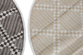 DKD Home Decor Alfombra Marron Beige 150 x 150 cm (6 Unidades)