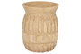 DKD Home Decor Jarrón de Madera Paulownia Tallado Natural 28x28x36 cm