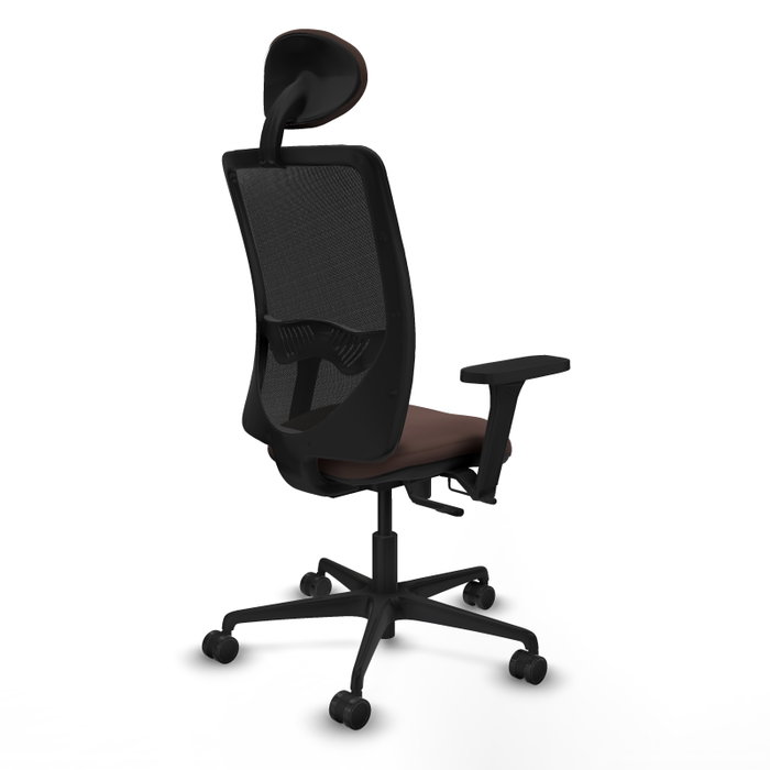 PIQUERAS Y CRESPO Silla de oficina Zulema con mecanismo Sincro/Traslack, Marrón oscuro y Negro PIQUERAS Y CRESPO Silla de oficina Zulema con mecanismo Sincro/Traslack, Marrón oscuro y Negro