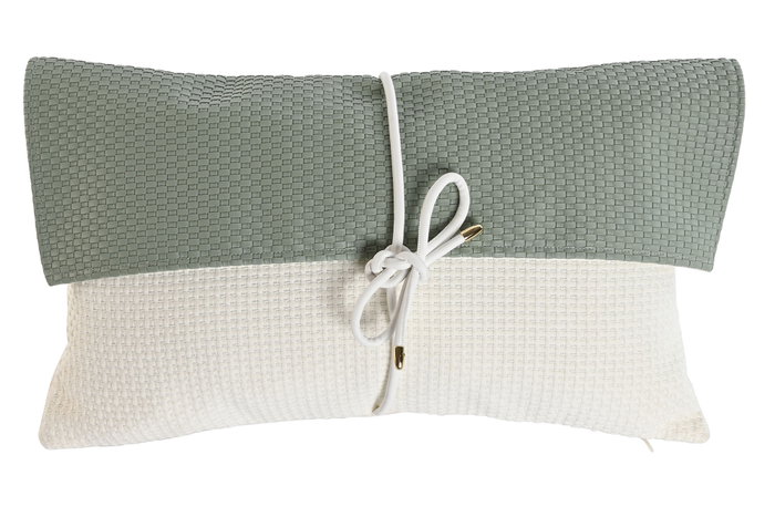 DKD Home Decor Cojin Verde Menta Blanco Jacquard Poliester PU 10 x 30 x 50 cm DKD Home Decor Cojin Verde Menta Blanco Jacquard Poliester PU 10 x 30 x 50 cm