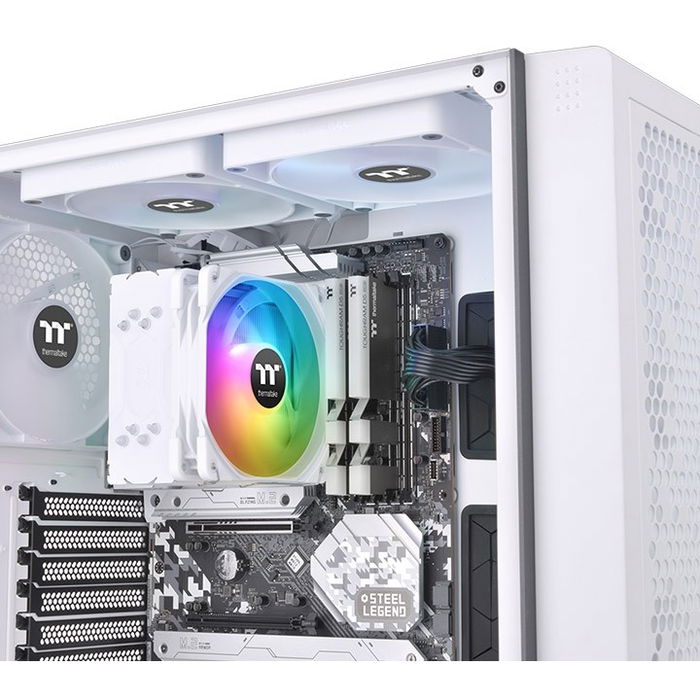 Thermaltake UX200 SE Air Cooler ARGB MB Sync White, Refrigerador de aire para PC con iluminación LED