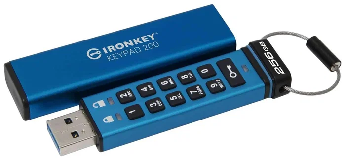 Kingston IronKey Keypad 200 256 GB Azul