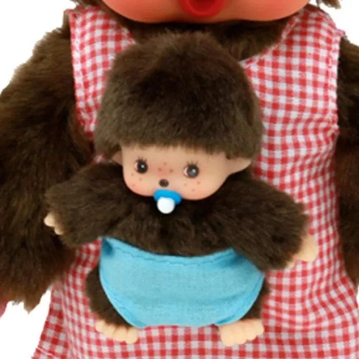 Bandai Monchhichi Maman & Baby Peluche 20 cm BAN3701405808488 Bandai Monchhichi Maman & Baby Peluche 20 cm BAN3701405808488