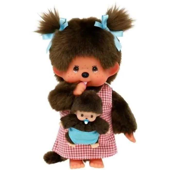 Bandai Monchhichi Maman & Baby Peluche 20 cm BAN3701405808488 Bandai Monchhichi Maman & Baby Peluche 20 cm BAN3701405808488