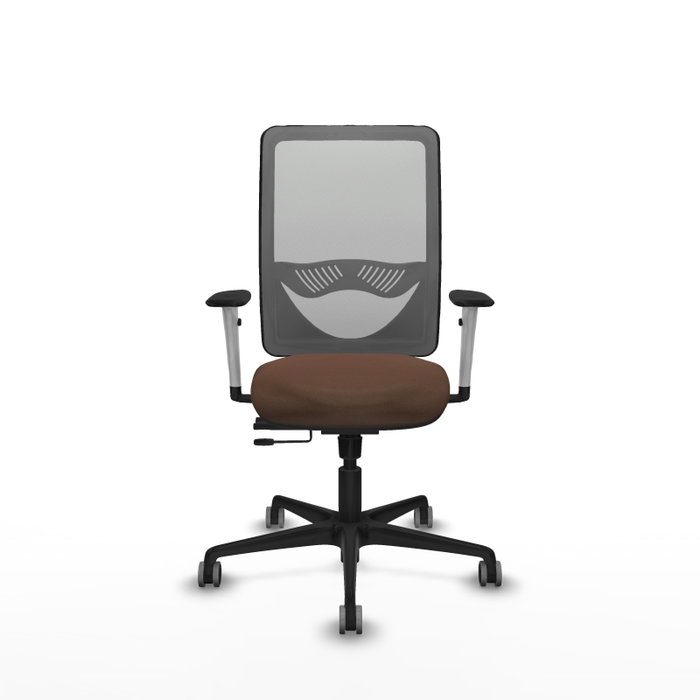 PIQUERAS Y CRESPO Silla de oficina Zulema con mecanismo Sincro/Traslack, Tapizado Marrón y Malla Gris PIQUERAS Y CRESPO Silla de oficina Zulema con mecanismo Sincro/Traslack, Tapizado Marrón y Malla Gris