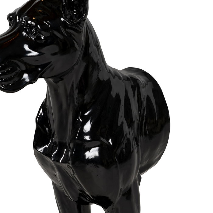 Lámpara Perro Negro Resina-Tejido 45 X 40 X 127 cm