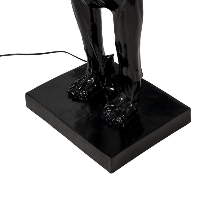 Lámpara Perro Negro Resina-Tejido 45 X 40 X 127 cm