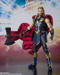 Tamashii Nations S.H.Figuarts Marvel - Mighty Thor (Thor: Love and Thunder) Figura Accion 16.5 cm con Stormbreaker y cabeza extra