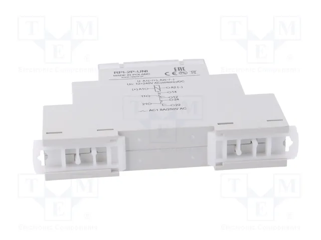 RELPOL RPI-2P-UNI Relé de instalación DPDT 8A