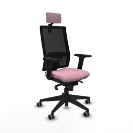 PIQUERAS Y CRESPO Silla de oficina Horna Rosa y Negro
