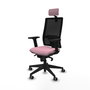 PIQUERAS Y CRESPO Silla de oficina Horna Rosa y Negro