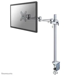 Newstar FPMA-D935POLE70 Soporte de Monitor para Escritorio con Brazo, Inclinación, Giro y Rotación, VESA 75x75/100x100, hasta 30" y 10 kg, Color Plata