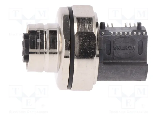 HARTING Conector M12 Hembra 8 Pines SMT PoE Cat 6a