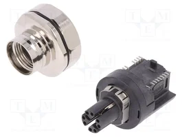 HARTING Conector M12 Hembra 8 Pines SMT PoE Cat 6a