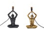 DKD Home Decor Lámpara de Sobremesa de Resina Negro y Dorado Surtido de 2 Unidades