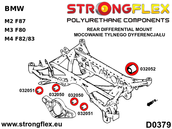 StrongFlex STF032052A Soporte Diferencial Trasero Silentblock Deportivo