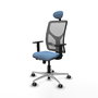PIQUERAS Y CRESPO Silla de oficina Motilla con mecanismo Sincro/Traslack Azul cielo y Gris