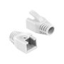 LogiLink Pack de 50 Protectores de Conector RJ45 de 8mm, Blanco