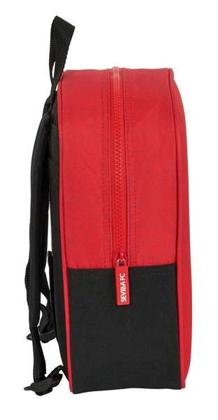 Mochila Escolar Sevilla Fútbol Club Negro Rojo 22 x 27 x 10 cm