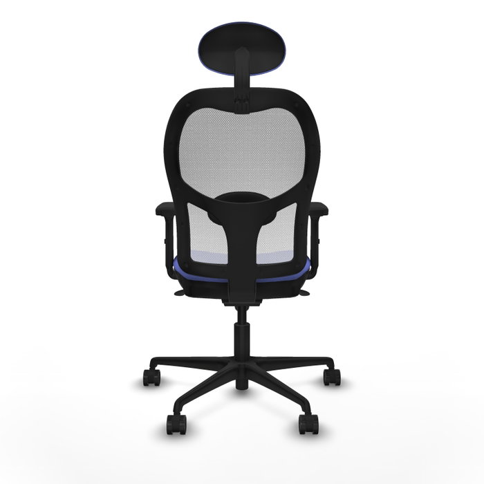 PIQUERAS Y CRESPO Silla de oficina Jorquera con mecanismo Sincro, Azul claro y Blanco