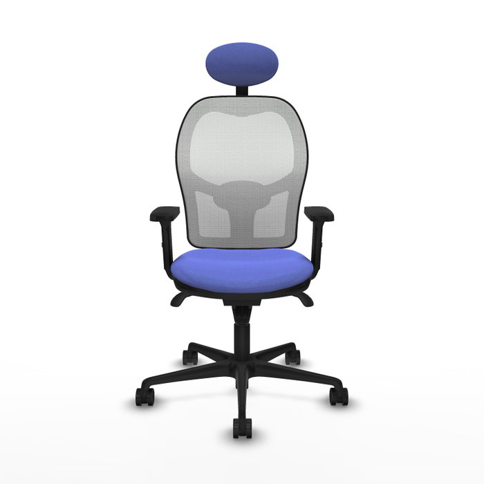 PIQUERAS Y CRESPO Silla de oficina Jorquera con mecanismo Sincro, Azul claro y Blanco