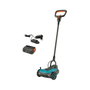 GARDENA HandyMower 22 Cortacésped Manual a Batería 18V para 50m², 22 cm Ancho de Corte, Set P4A Ready-T-U