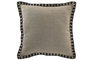 DKD Home Decor Cojin India lino 2c25 Tradicional Natural Negro 45 x 45 cm (2 Unidades)