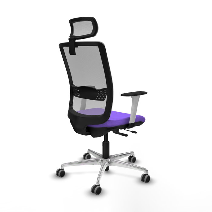 PIQUERAS Y CRESPO Silla de oficina Haches con mecanismo Sincro/Traslack, Lila y Gris