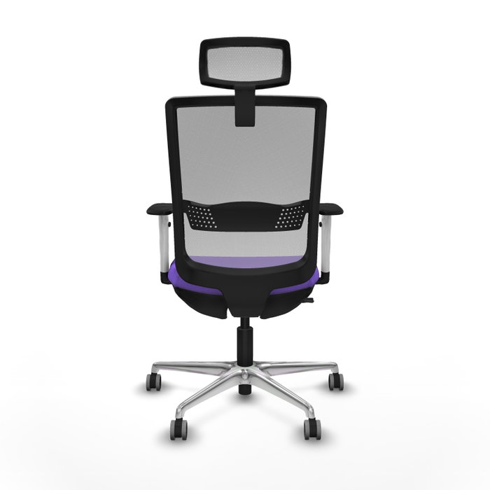 PIQUERAS Y CRESPO Silla de oficina Haches con mecanismo Sincro/Traslack, Lila y Gris
