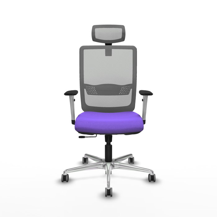 PIQUERAS Y CRESPO Silla de oficina Haches con mecanismo Sincro/Traslack, Lila y Gris