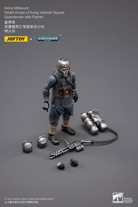 Joy Toy (CN) Warhammer 40k Death Korps of Krieg Veteran Squad Guardsman with Flamer 1/18