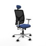 PIQUERAS Y CRESPO Silla de oficina Motilla Azul marino/Negro con mecanismo Sincro/Traslack