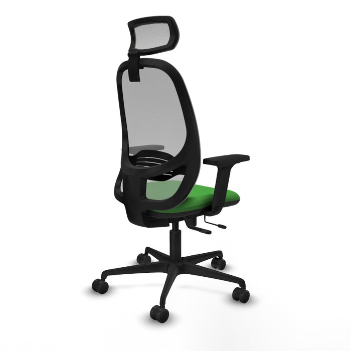 PIQUERAS Y CRESPO Silla de oficina Cilanco con mecanismo Sincro/Traslack, Verde y Gris