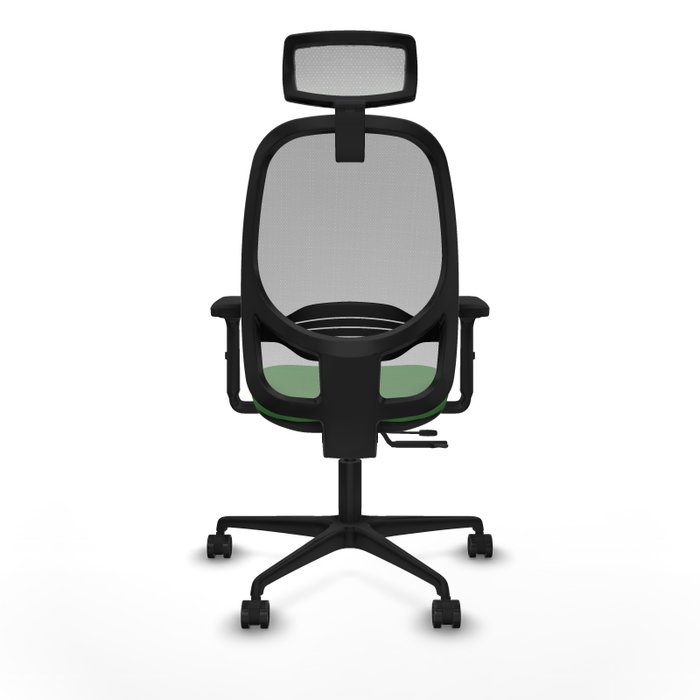 PIQUERAS Y CRESPO Silla de oficina Cilanco con mecanismo Sincro/Traslack, Verde y Gris