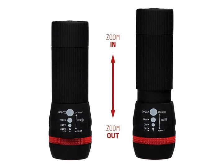 Q-connect Linterna KF18749 con Zoom de 1W y 3 Pilas AAA