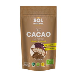 Sol Natural Cacao en Polvo Bio Sin Gluten Vegano 250g