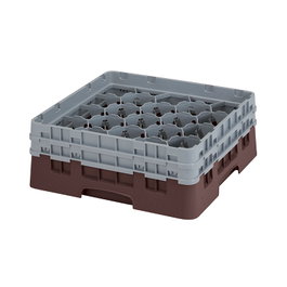 CAMBRO Cesta de lavado 20 compartimentos 2 alturas Castaño