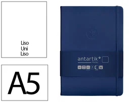 Antartik Cuaderno Notes Tapa Dura A5 Hojas Lisas Azul Marino 100 Hojas 80gr Fsc