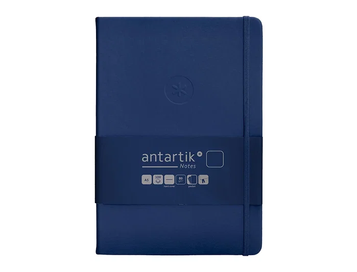 Antartik Cuaderno Notes Tapa Dura A5 Hojas Lisas Azul Marino 100 Hojas 80gr Fsc