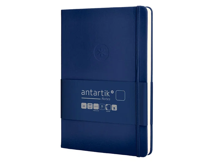 Antartik Cuaderno Notes Tapa Dura A5 Hojas Lisas Azul Marino 100 Hojas 80gr Fsc