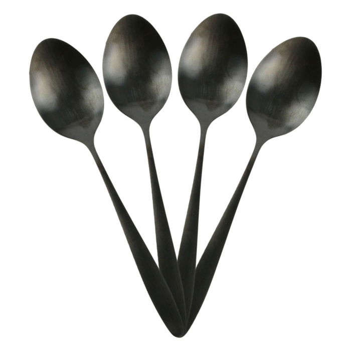 Home Deco Factory Cubertería 16 Piezas Negra Colección Lounge Acero Inoxidable